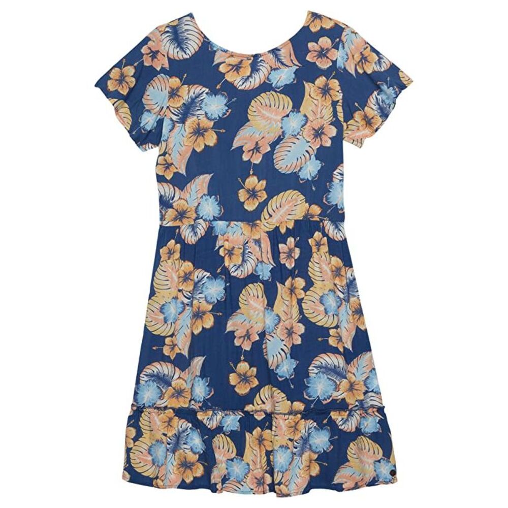 Roxy Girl Blue and Orange Floral Dress Size 16/XXL